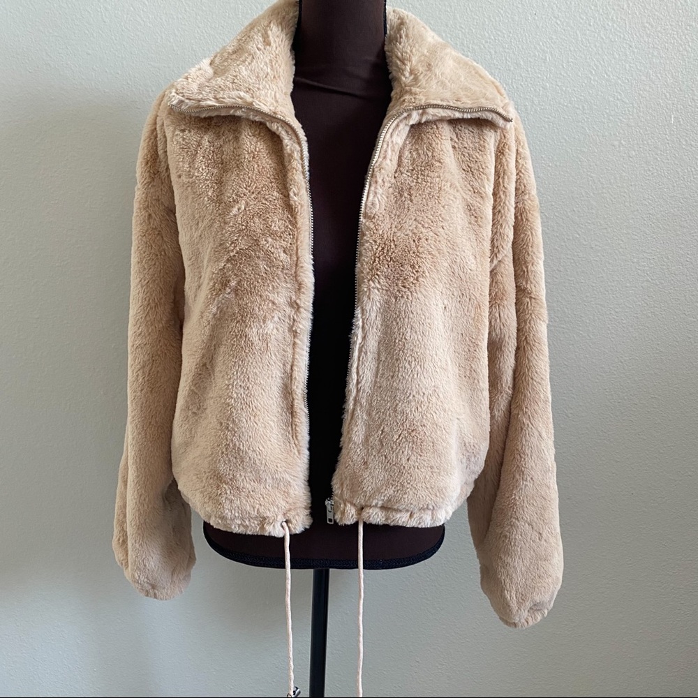 Missguided Camel Teddy Jacket
